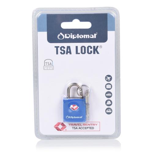 TSA Κλειδαριά με Κλειδί Diplomat Accessories Collection ACLOCK1 Μπλε