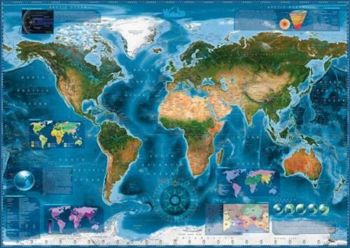 Παζλ Heye 2000-Δορυφορικός Χάρτης-World (400468-29797)