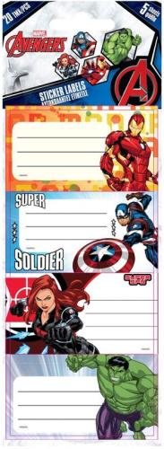 Avengers Ετικέτες Αυτοκόλλητες 20Τμχ (000506181)