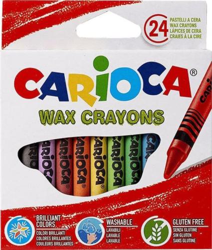 Carioca Crayons Κέρινο Wax 24Τμχ (239.423.667)