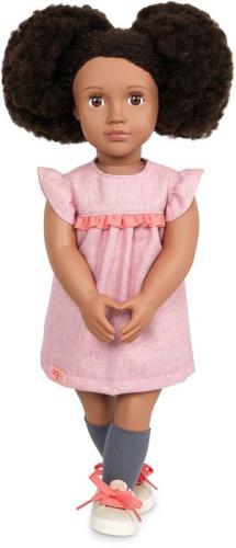 Our Generation Κούκλα Rochelle w/Pink Dress & Grey Socks (BD31402Z)
