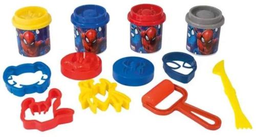 Spiderman Κουβαδάκι Με 4 Βαζάκια Πλαστελίνης Και 8 Εργαλεία (1045-03603)