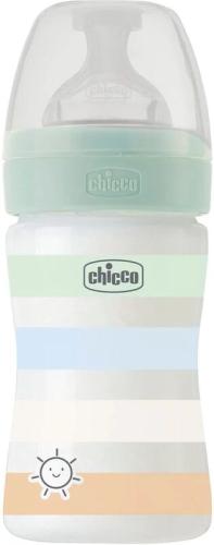 Chicco Μπιμπερό Πλαστικό Well Being Boy 150ml Θηλή Σιλικόνης 0m+ (A60-28611-21)