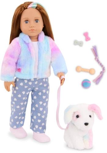 Our Generation Κούκλα Skylar With Rainbow Pup & Accessories Bow (BD31538)