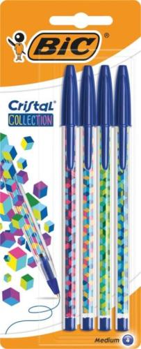 Bic Στυλό Cristal Collection Μπλε-4Τμχ (964805)