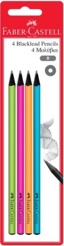 Faber Castell Μολύβια Στρογγυλά Πολύχρωμα BLK Color B-4Τμχ (12309770)