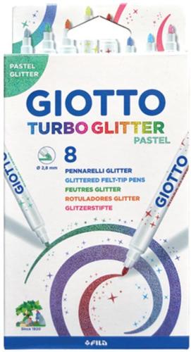 Giotto Μαρκαδόροι Turbo Glitter Pastel 8Τμχ (426300)