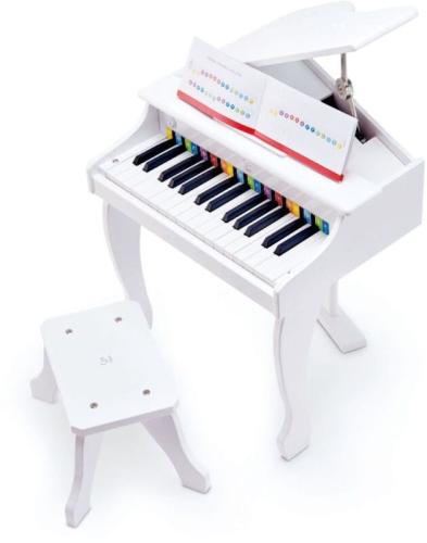 Hape Early Melodies Ξύλινο Πιάνο 30 Κλειδιά Deluxe-White (E0338)