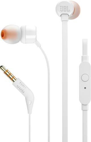 JBL T110 Ακουστικά In-Ear Universal White (JBLT110WHT-20.02985)