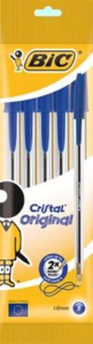 Bic Στυλό Cristal Μπλε-4Τμχ (8308601)