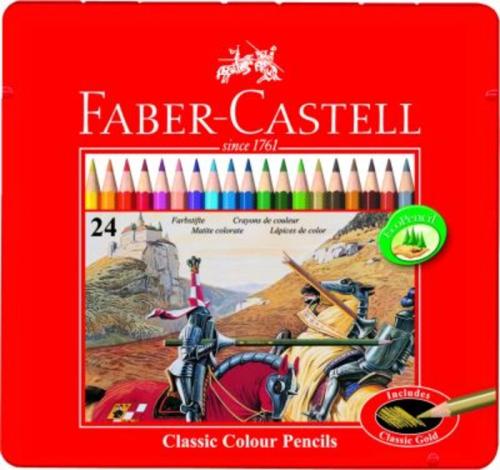 Faber Castell Ξυλομπογιές Σε Μεταλλική Συσκευασία 24Τμχ (12307479)