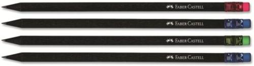 Faber Castell Μολύβια Μαύρου Ξύλου Με Χρωματιστές Γόμες-4 Τμχ (12308032)