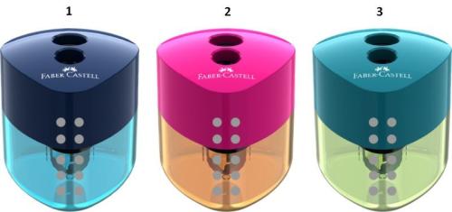 Faber Castell Ξύστρα Διπλή Auto-3 Χρώματα (12309832)