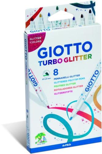 Giotto 8 Μαρκαδόροι Turbo Glitter (425800)