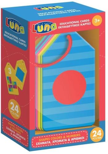 Luna Εκπαιδευτικές Κάρτες Σχήματα,Χρώματα Και Αριθμοί 24Τμχ (000621789)