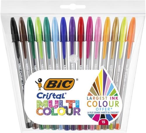 Bic Στυλό Cristal Multicolours-15Τμχ (964899)