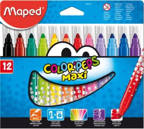 Maped Μαρκαδόροι Color Peps Maxi 12Τμχ (846020)