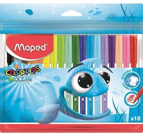 Maped Μαρκαδόροι Color' Peps Ocean-18Τμχ (845721)