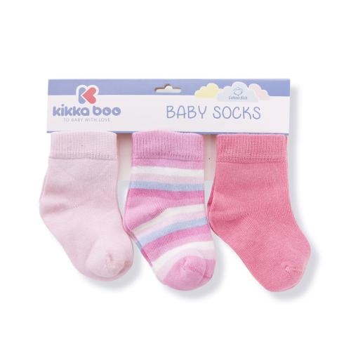 Βρεφικά Καλτσάκια (Σετ 3 Ζεύγη) Kikka Boo Stripes Pink 12-24 Μηνών 12-24 Μηνών