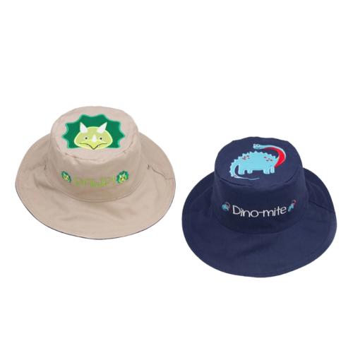 Παιδικό Καπέλο 2 Όψεων Με Προστασία UV FlapjackKids Δεινόσαυρος 6-24 Μηνών 6-24 Μηνών