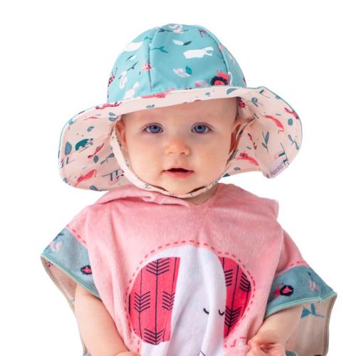 Παιδικό Καπέλο 2 Όψεων Με Προστασία UV FlapjackKids Pink Zoo 6-24 Μηνών 6-24 Μηνών