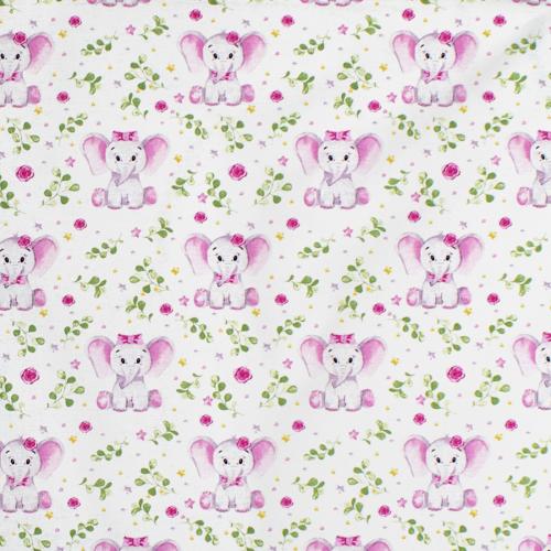 Πάνα Χασέ (80x80) Dimcol Elephant 173 White-Pink