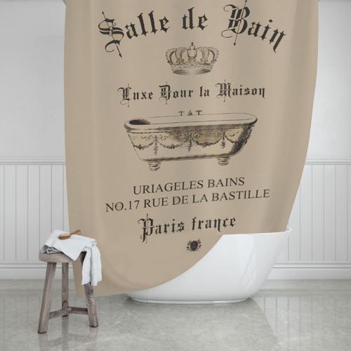 Κουρτίνα Μπάνιου (180x200) Με Κρίκους Estia Salle De Bain 02-6525