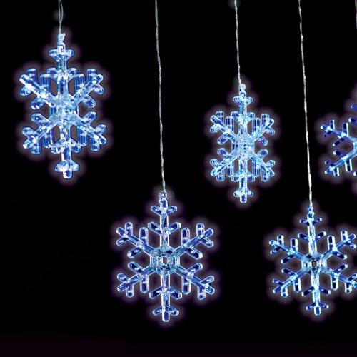 Χριστουγεννιάτικα Λαμπάκια 120Led Βροχή 6μ Ψυχρό Λευκό Σταθερά Aca Snowflake Icicle Cool X0612024203