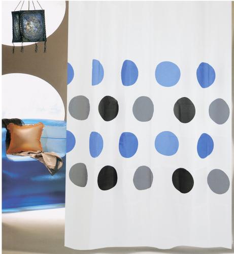 Κουρτίνα Μπάνιου (180x180) Με Κρίκους San Lorentzo Dots
