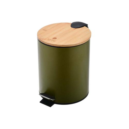 Κάδος Απορριμμάτων (Φ20.5x25.8) Estia 5lt Bamboo Essentials Olive 02-15114