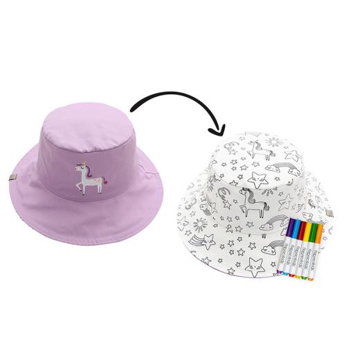 Παιδικό Καπέλο 2 Όψεων Με Προστασία UV FlapjackKids Unicorn 4-6 Ετών 4-6 Ετών