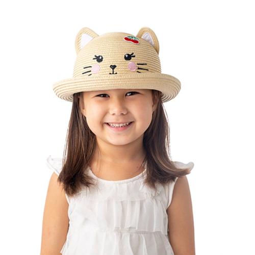 Παιδικό Ψάθινο Καπέλο Με Προστασία UV FlapjackKids Cat 2-4 Ετών 2-4 Ετών