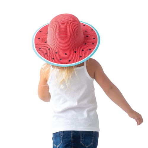 Παιδικό Ψάθινο Καπέλο Με Προστασία UV FlapjackKids Watermelon 2-4 Ετών 2-4 Ετών