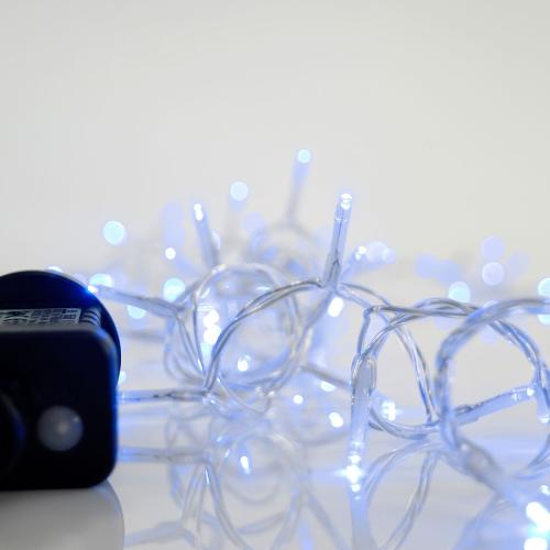 Χριστουγεννιάτικα Λαμπάκια 240Led Σε Σειρά 14.9μ Μπλε Με 8 Προγράμματα Eurolamp 600-11585