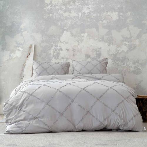Παπλωματοθήκη Μονή (Σετ 160x240) Nima Bed Linen Sansa Grey