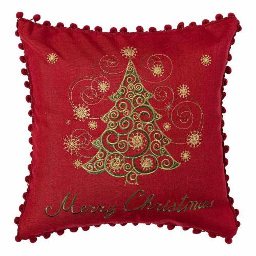 Χριστουγεννιάτικη Μαξιλαροθήκη (45x45) Silk Fashion NW347 Red