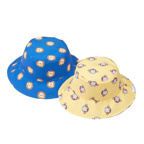 Παιδικό Καπέλο 2 Όψεων Με Προστασία UV FlapjackKids Lion/Monkey 6-24 Μηνών 6-24 Μηνών