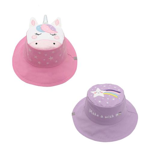 Παιδικό Καπέλο 2 Όψεων Με Προστασία UV FlapjackKids Unicorn/Star 4-6 Ετών 4-6 Ετών