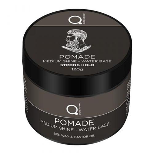 Qure Homme Pomade Medium Shine Strong Hold Water Base 120g