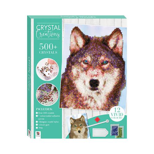 MINI CRYSTAL CREATIONS CANVAS: WOLF IN SNOW