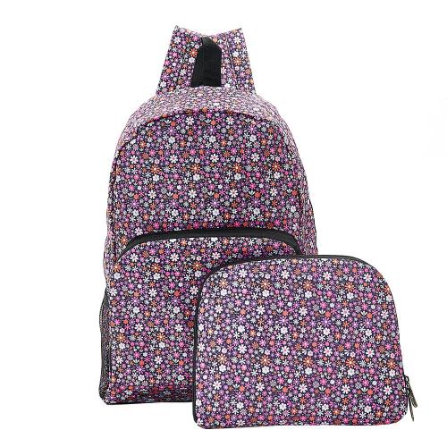 PURPLE DITSY BACKPACK