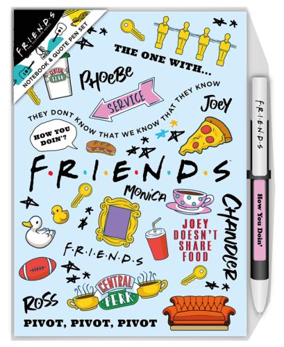 FRIENDS NOTEBOOK AND QUOTE PEN SET - BLUE ICON