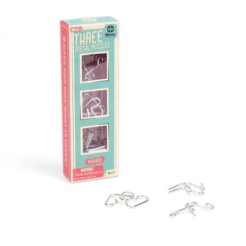 MENSA SET OF 3 HARD WIRE PUZZZLES