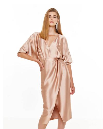 Γυναικείο Midi Φόρεμα με V Λαιμόκοψη Access - 3377