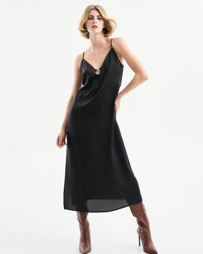Access - 3325 Slip Dress With Front Metallic Detail