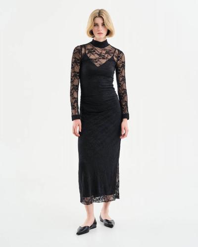 Access - 3327 Long turtleneck lace dress