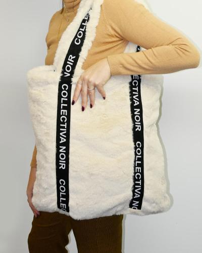 Γυναικεία Tote Τσάντα Collectiva Noir - Cn Fur