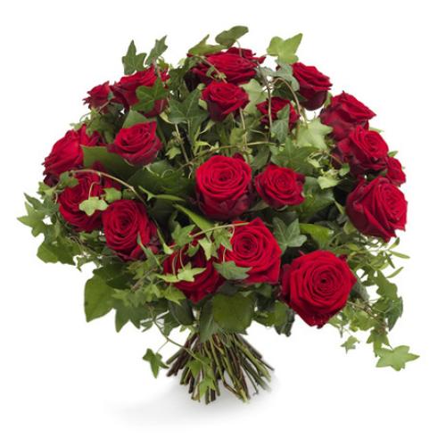 Αγνή αγάπη Ανθοδέσμη με είκοσι φρέσκα κόκκινα τριαντάφυλλα