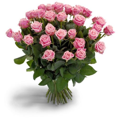 Φημισμένη Ομορφιά Μπουκέτο με σαράντα φρέσκα ροζ τριαντάφυλλα
