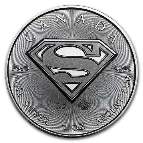 $ 5, 2016 Καναδάς, 1 oz, ασημι, Superman, BU